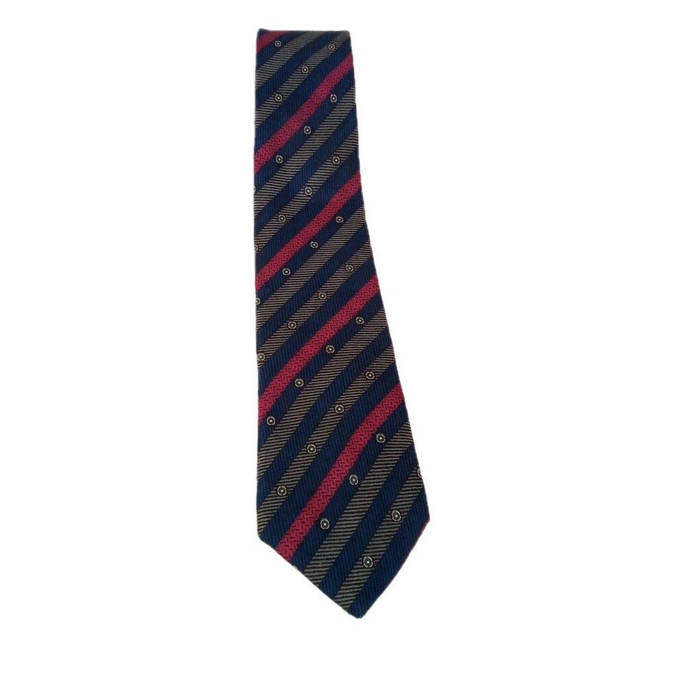 Courchevel Vibrant Striped Tie imported Silk